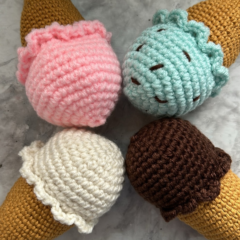 Crochet Ice Cream Cone - Picture 2 of 6